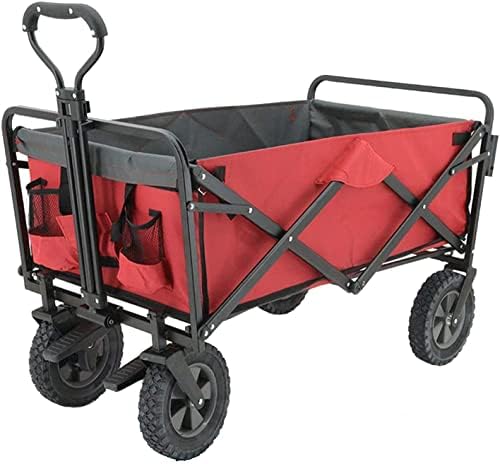 Portable Camping Cart,Beach Trolley Camping Trolley Adjustable Trailer Portable Foldable Garden Cart Double Brake System Load-Bearing 80kg/176lbs
