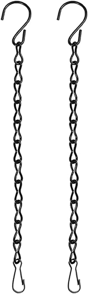 BlingKingdom 2pcs 9.5 Inch Black Hanging Chains for Bird Feeders, Plan