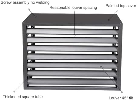 Aluminum Mini-Split Condenser Cover, Air Conditioner Shade Covers for Outside, Fencing to Hide Air Conditioner, Shelf Plant Stand for Outdoor