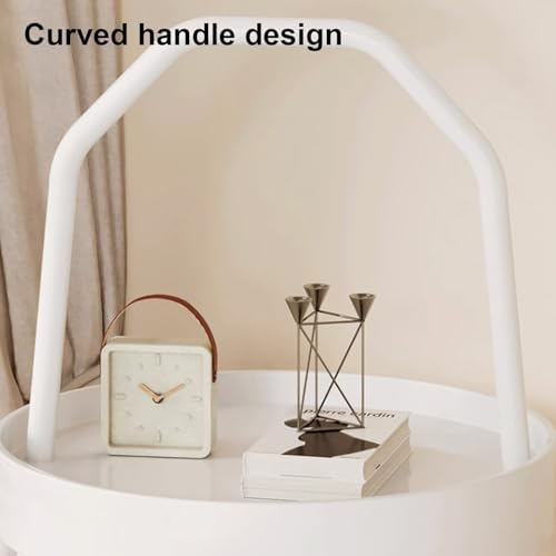 Modern Mini Portable Coffee Table, Stylish High-Leg Metal Design for Indoor/Outdoor Use, Versatile Plant Stand & Nightstand, Perfect for Casual Spaces (Black)