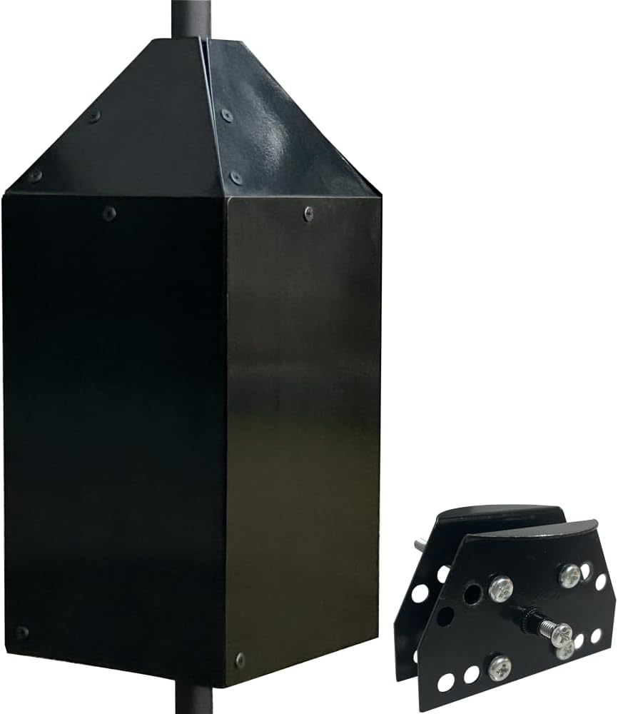 Metal Squirrel Baffle,Squirrel Baffle for Bird Feeders Without Removing Bird Feeder Poles or Shepherd's Hooks,16-Inch Black.
