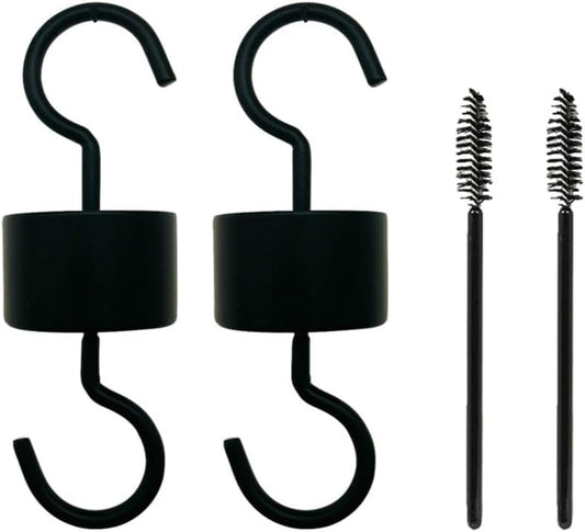 Premium Quality Ant Moat for Hummingbird Feeders - Stainless Steel Bird Feeder Hooks,Ideal Gift for Bird Lover - Attractive and Easy to Use (2 Hooks + 2 Brushes)