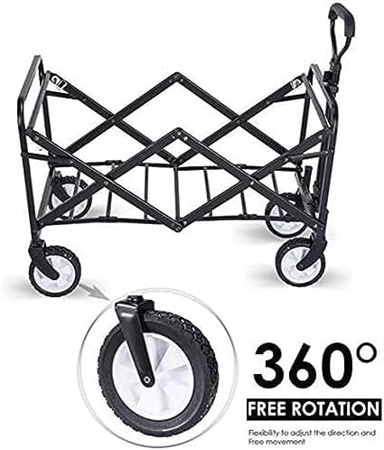 Collapsible Wagon Cart with Wheels Foldable Folding Wagons Carts Silen