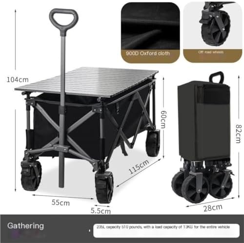 Portable Camping Cart,Outdoor Beach Camping Cart with Portable Picnic 