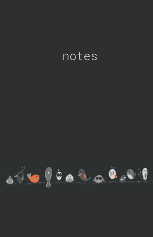 Bird notebook with 100 lined pages and 2021, 2022, 2023 calendars | 5.06 x 7.81in: Journal with bird doodles for bird lovers | Soft Matte Cover