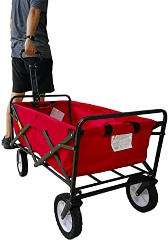 Portable Camping Cart,Outdoor Folding Utility Wagon Foldable Outdoor Cart Camping Wagon on Wheels Transport Trolley for All Terrain for Garden Beach Load-Bearing 150kg / 331lbs