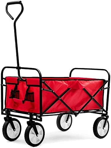 Collapsible Wagon Cart with Wheels Foldable Folding Wagons Carts Silen