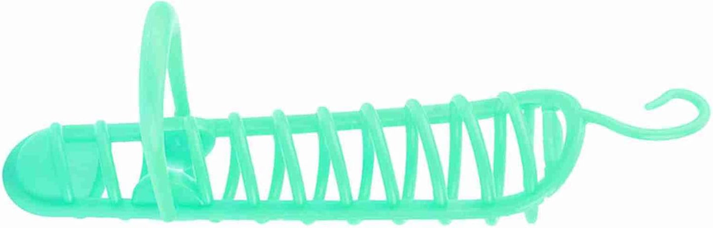 Pilipane Parrots Feeder Basket Plastic Food Fruit Feeding Perch Stand Holder for Pet Bird Supplies (Green)