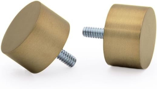 Ivilon Drapery Window Curtain Rod - End Cap Style Design 1 Inch Pole. 48 to 86 Inch Color Warm Gold