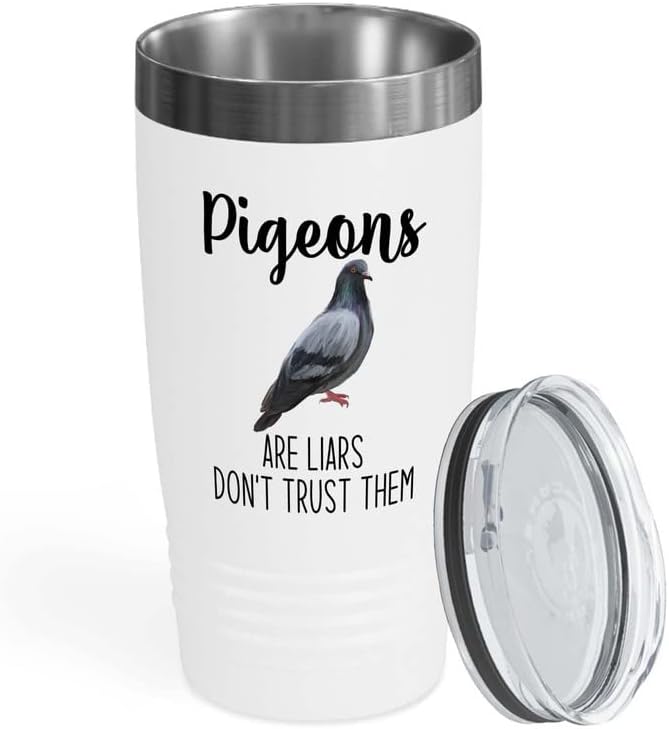 Bird Lover White Edition Viking Tumbler 20oz - Don't Trust pgeon - Hum