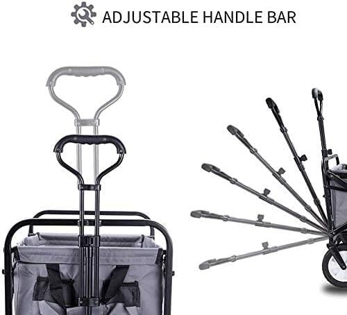 Collapsible Wagon Cart with Wheels Foldable Folding Wagons Carts Silen