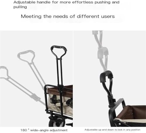 Portable Camping Cart,Folding Beach Cart Portable Mini Trolley for Camping Fishing Outdoor Activities