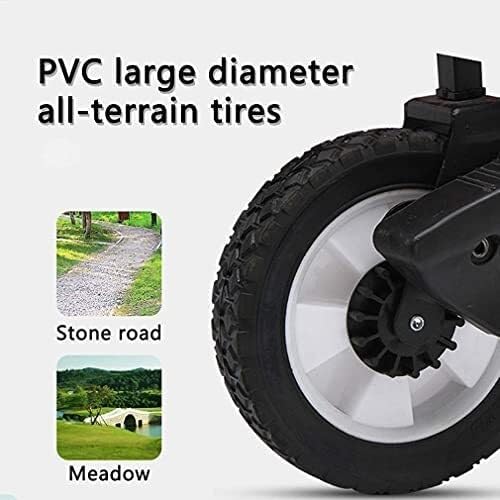Portable Camping Cart,Utility Wagon, Outdoor Foldicart Heavy Duty with All Terrain Wheels, Garden Cart with Safety Buckle and Side Bag, Suit for Sports, Camping, Picnic