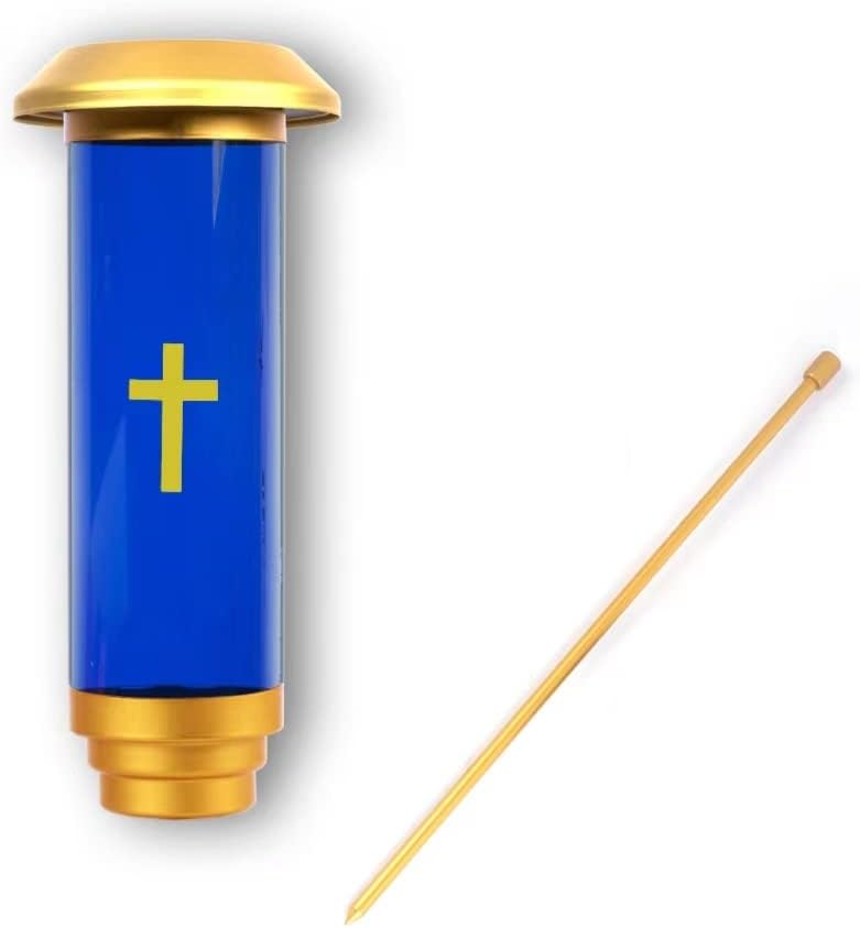 Solar Lights for Cemetery,Solar Cross Cemetery Grave,Cemetery Candle Holder for Grave,Eternal Light Solar Powered Lighted Cross,Grave Decorations memorials
