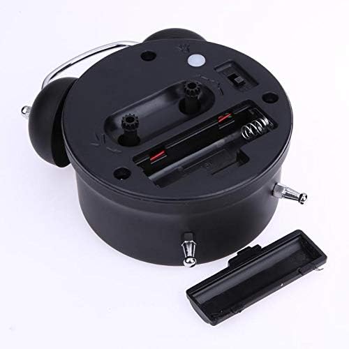 Children's Alarm Clock Retro Silent Pointer Clocks Round Number Dual Bell s Loud Alarm Clock Black Colors Bedside Night Light Home Decors Black Cat on Planters Pot