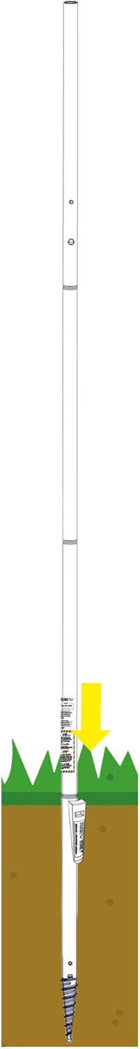 BirdsUP Single Pole for 1 Bird Feeder/Bird House, w/Bullseye Level and Torque Bar, 1-inch Outside Diameter, 5ft Installed