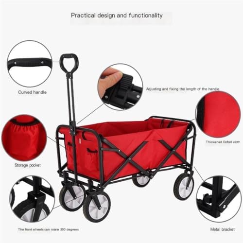 Portable Camping Cart,Outdoor Beach Trolley Cart for Camping and Fishi