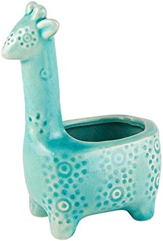 Creative Brands 47th & Main Lake Blue Planter/Pot, Small, Giraffe
