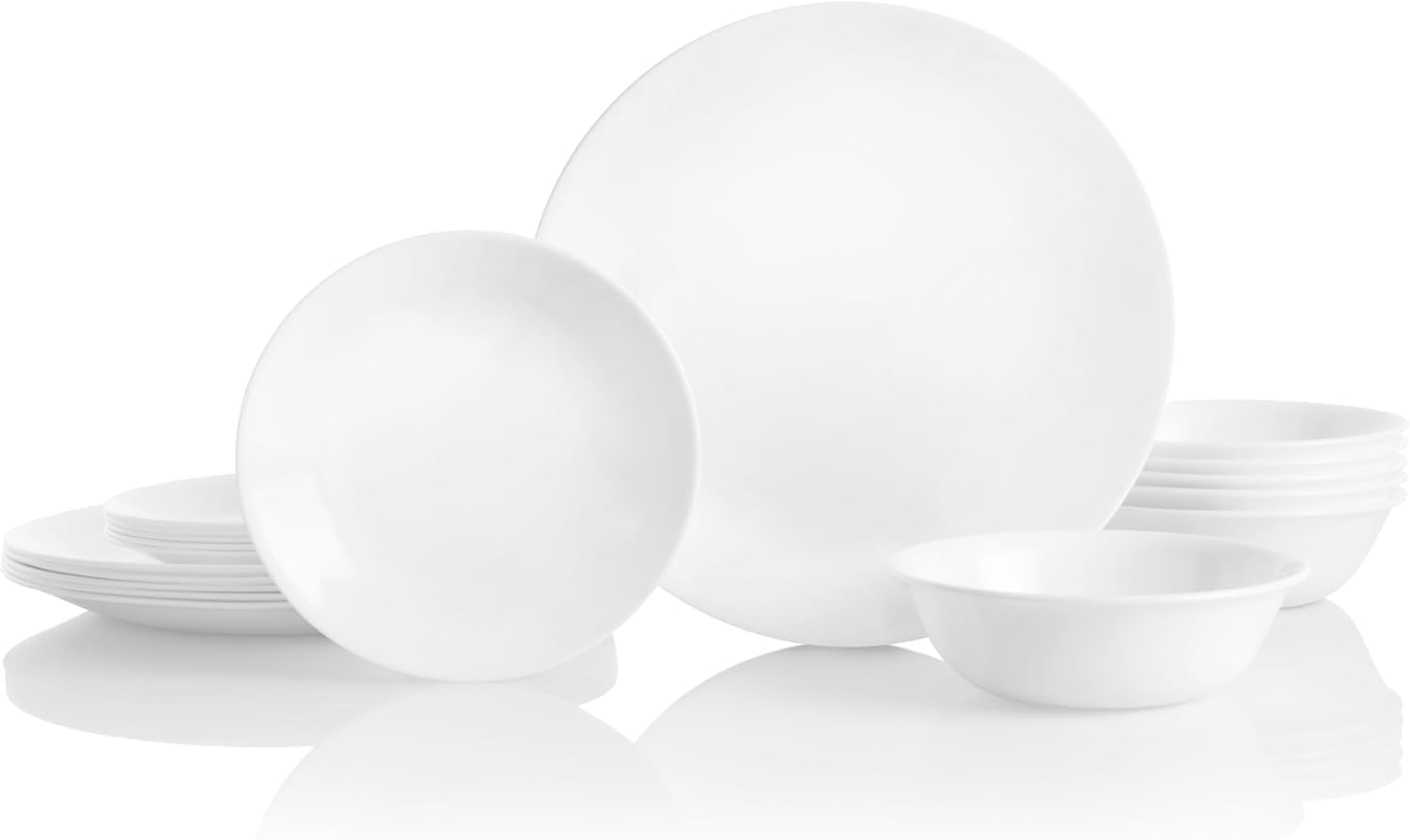 Corelle Vitrelle 18-Piece Service for 6 Dinnerware Set Triple Layer Gl