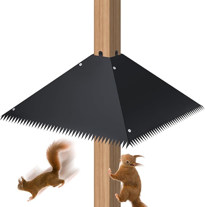 Odies Metal Squirrel Proof Baffle for Bird Feeders, 4x4 Post Squirrel 