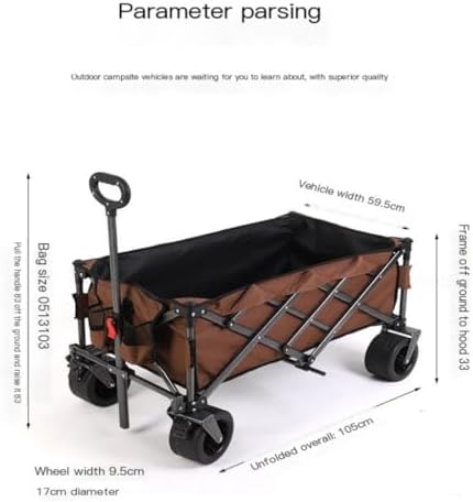 Portable Camping Cart,Portable Beach Trolley Cart for Camping Picnic Fishing Folding and Flexible Outdoor Party Cart