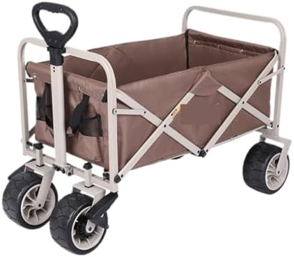 Portable Camping Cart,Outdoor Folding Beach Trolley Cart for Camping a