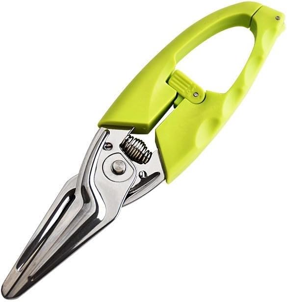Multi Function Kitchen Garden Shears Spring-Loaded With Anti-Slip Hand