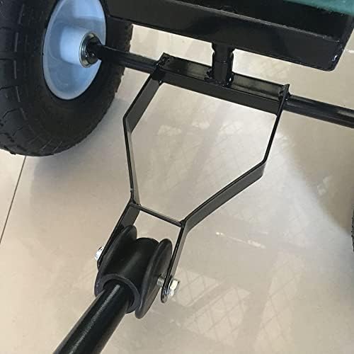 JSEIAJB Household Garden Carts Courtyard Folding Camping Wagon Cart Lawn Outdoor Steel Heavy Duty Beach Wagon with Big Wheel