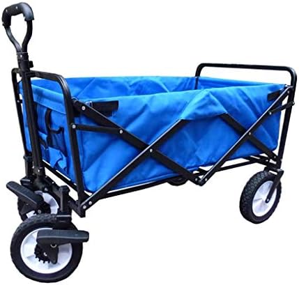 Trolleys, Portable Foldigarden Trolley Cart Heavy Duty Trolley Wagon Multi-Function Shoppicart for Outdoor Campibeach Pull Truck with 4 Wheels, Load:75Kg