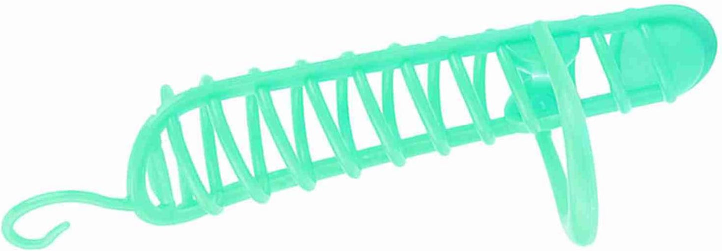 Pilipane Parrots Feeder Basket Plastic Food Fruit Feeding Perch Stand Holder for Pet Bird Supplies (Green)