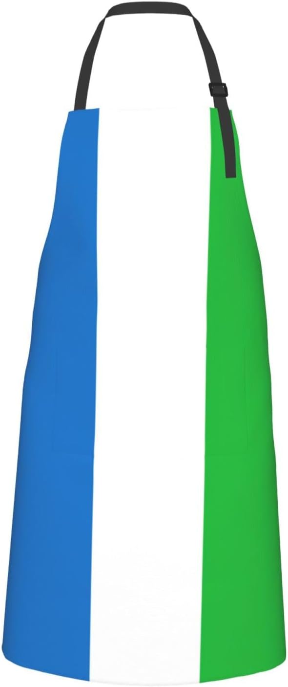 Sierra Leone flag print Waterproof chef's apron with pocket apron for 
