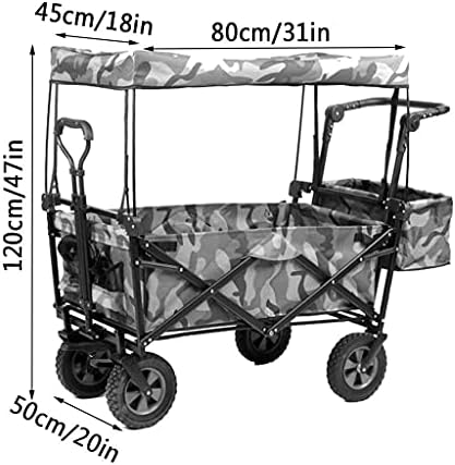 Collapsible Wagon Cart with Wheels Foldable Folding Wagons Carts Silen