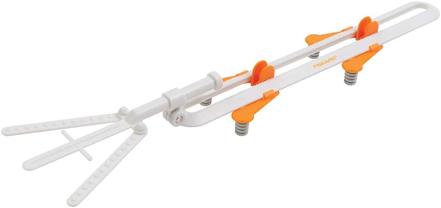 Fiskars Curved Vinyl Alignment Tool, White/Orange