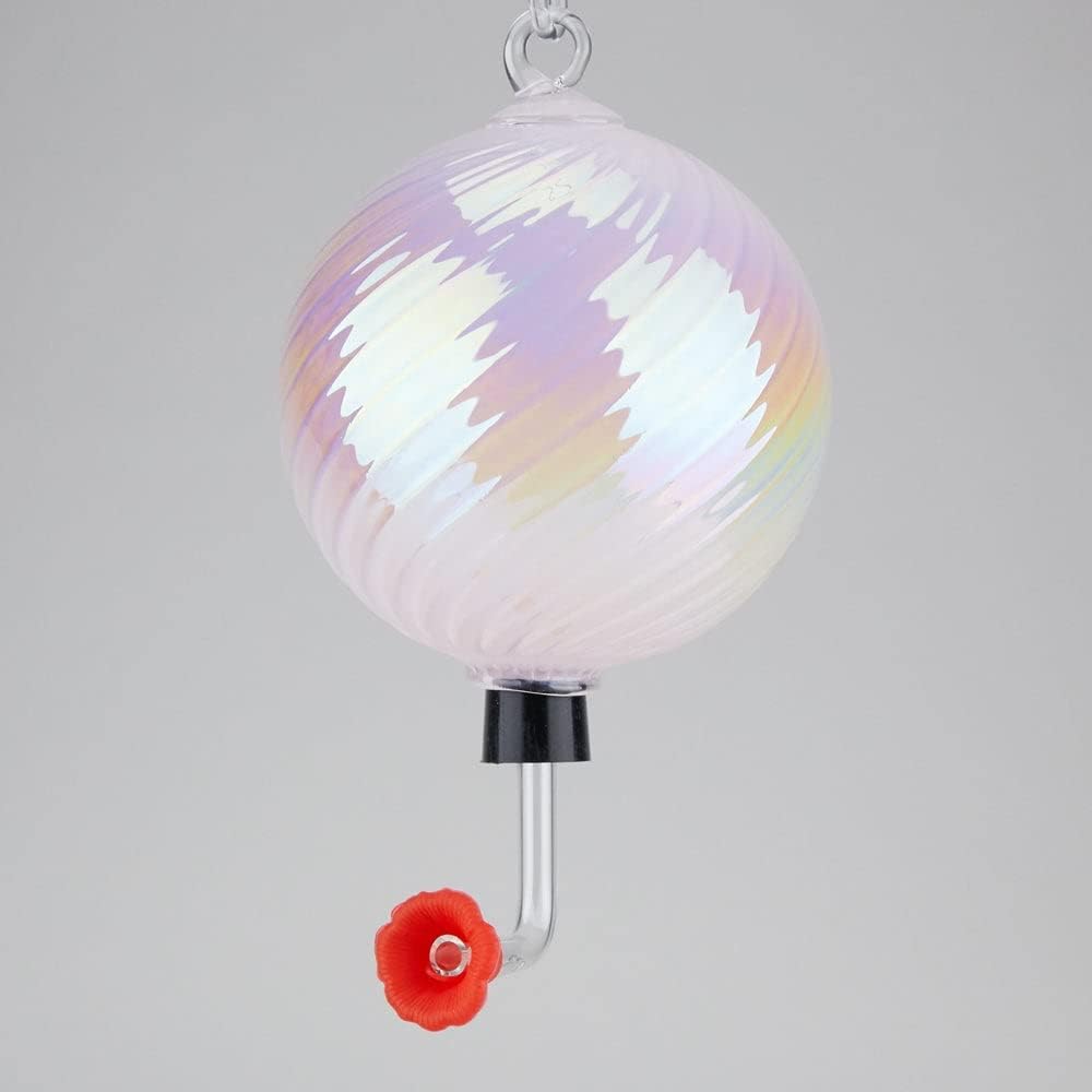 Glass Eye Studio Hummingbird Feeder Birthstone Collection - October Pink Opal