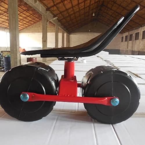 HBJWOV Firm Iron Garden Cart Tool Planting Pickingstool Comfortablesponge Seat Pad Moving Work Chair with WheelsGarden Supplies