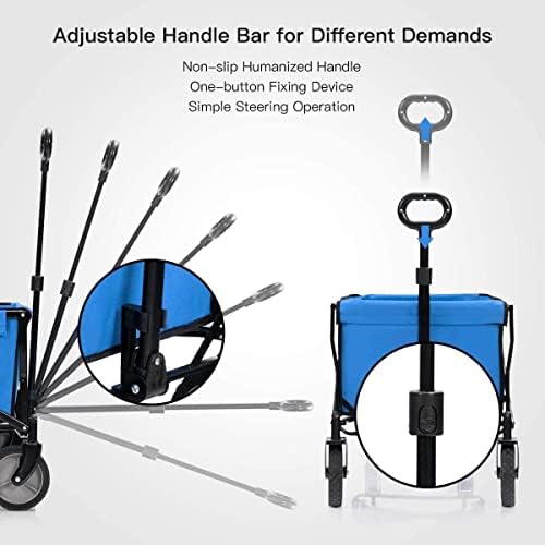 Portable Camping Cart,Outdoor Coapsible Utility Wagon Heavy Garden Por
