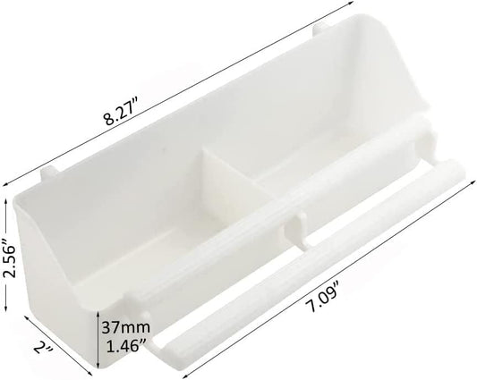 Lot of 2 Bird Parrot Cage Heavy Duty Double Plastic Seed Water Feeder Cups