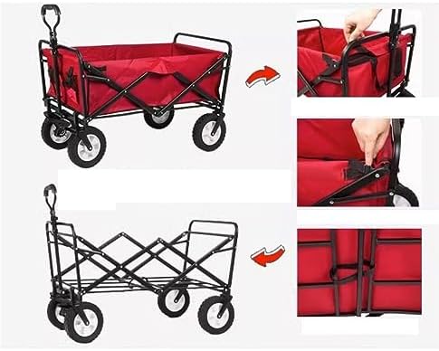 Portable Camping Cart,Outdoor Folding Utility Wagon Cart with Wide All