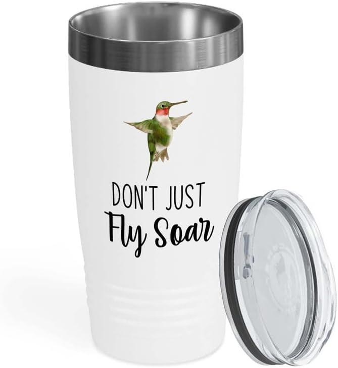 Bird Lover White Edition Viking Tumbler 20oz - Don't just Fly soar - H