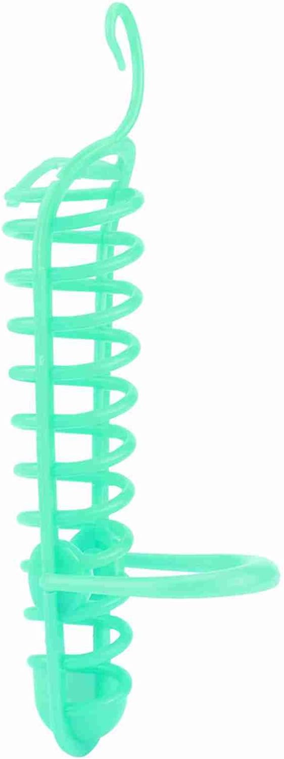 Pilipane Parrots Feeder Basket Plastic Food Fruit Feeding Perch Stand Holder for Pet Bird Supplies (Green)