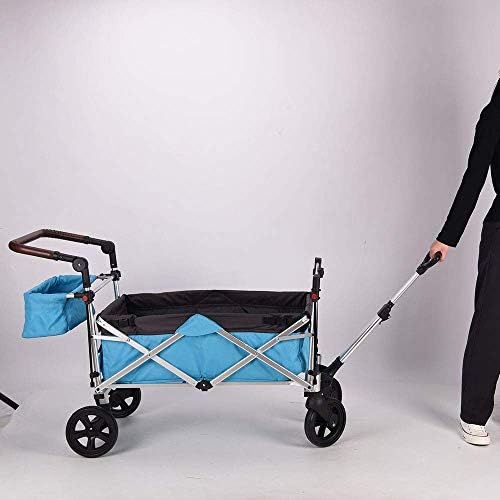 Portable Camping Cart,Large Capacity Garden Folding Cart Sun ShadingChildren's Trolley Portable Holiday Camping Garden Transport Vehicle