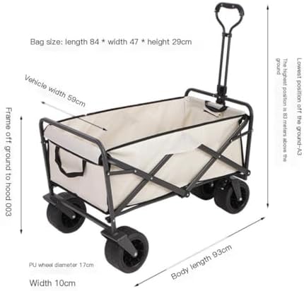 Portable Camping Cart,Fashionable Outdoor Beach Trolley Cart for Campi