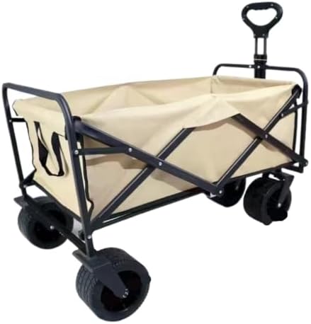 Portable Camping Cart,Outdoor Beach Trolley Cart Folding Hand Pulled Trailer for Camping and Picnic Portable Travel Equipment for Outdoor Activities