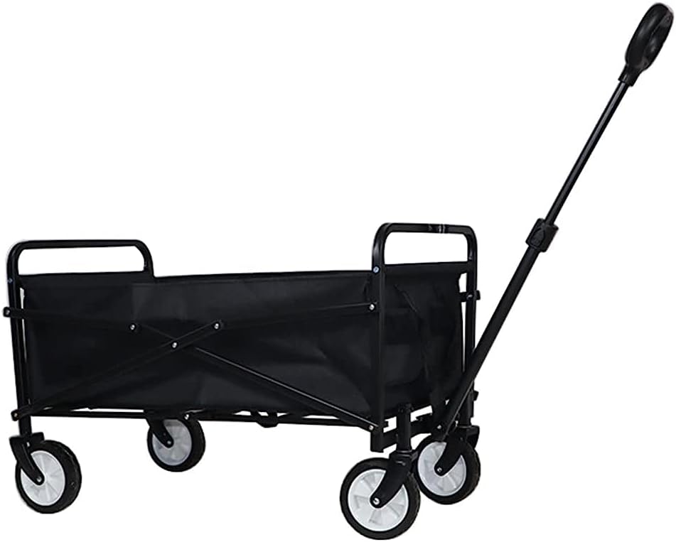 Handcart, Outdoor Camping Folding Shopping Cart Folding Luggage Load Within Adjustable Trolley Cart for Picnic/Grey