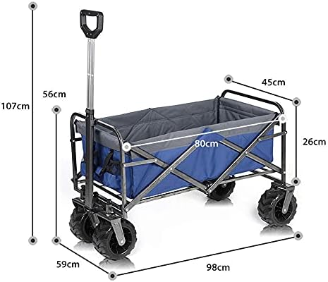Portable Folding Trolley Cart for Outdoor Fishing & Shopping - Lightwe