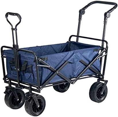 Outdoor Foldiutility Wagon Foldable Handcart, Garden Utility Truck with Adjustable Handle, Outdoor Pull Wagon, for Beach Fishipicnic, Load-Bea100Kg/220Lbs