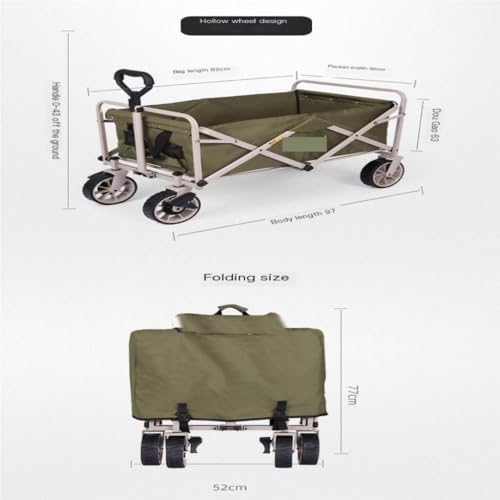 Portable Camping Cart,Outdoor Folding Beach Trolley Cart for Camping a