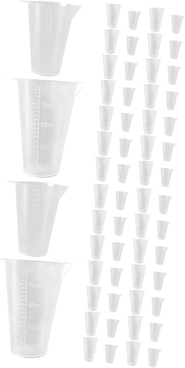 PRETYZOOM 80pcs Measuring Cups Plastic Orchard Measuring Tools Scale f