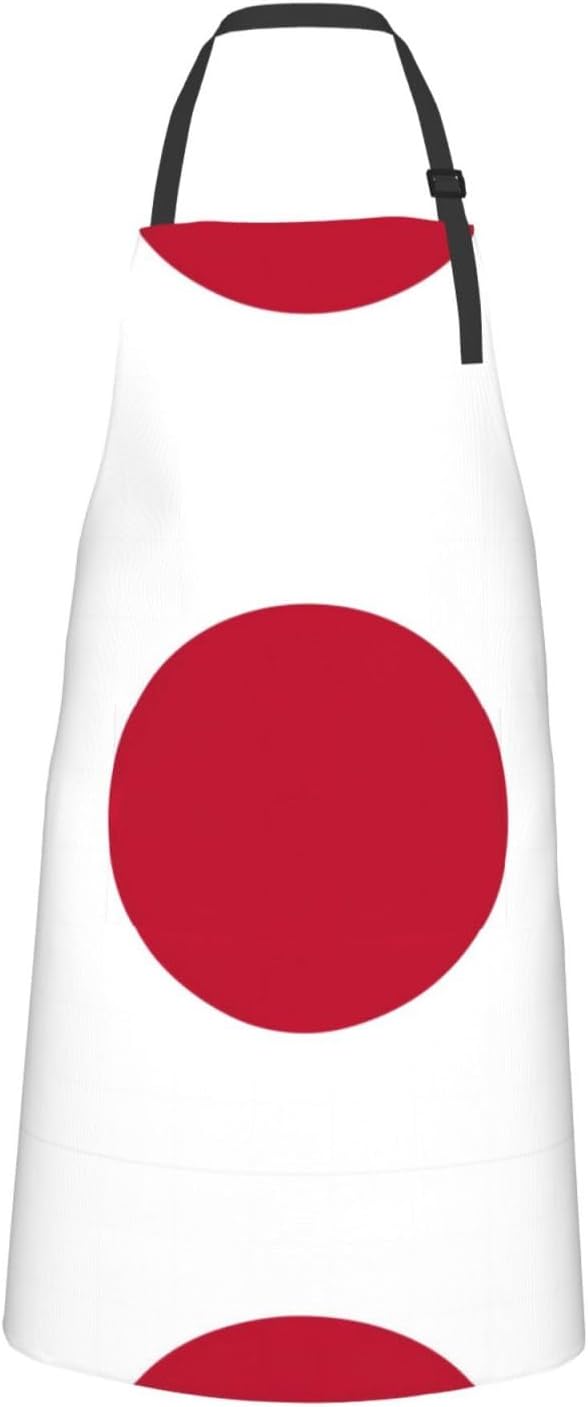 Japanese flag Print 28x33 In Adult Kitchen Apron with Pockets Versatil