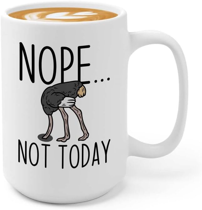 Bird Lover Coffee Mug 15oz White - Nope not today - Hummingbird Nest Cage Parrot Dad Gardening Outdoor Birdwatcher Feeder